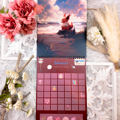 Pokemon Eevee Evolution Wall Calendar