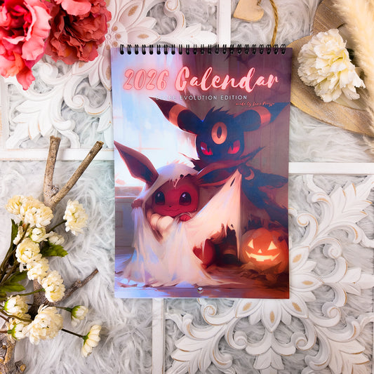 Pokemon Eevee Evolution Wall Calendar