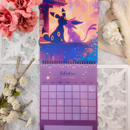 Pokemon Eevee Evolution Wall Calendar