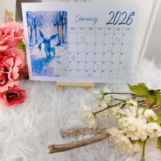 Pokemon Eevee Evolution Desk Calendar