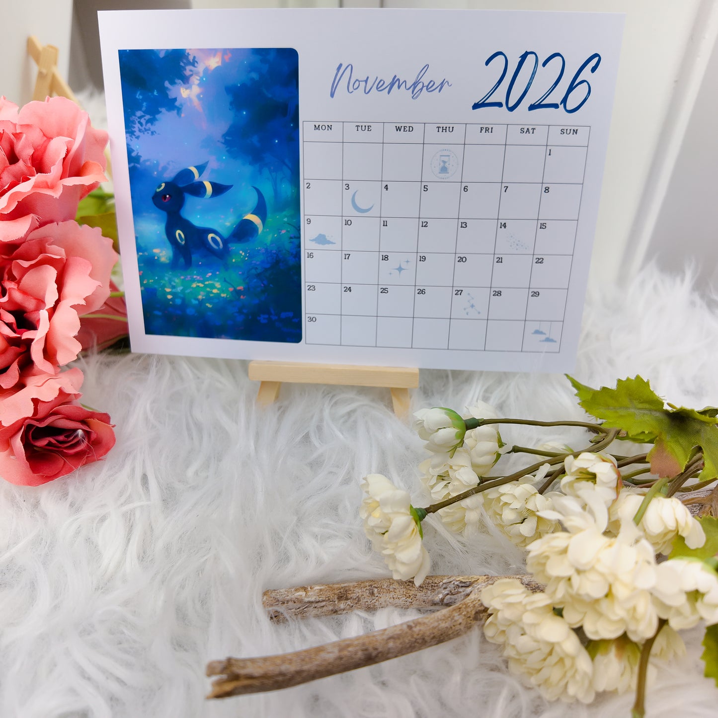 Pokemon Eevee Evolution Desk Calendar