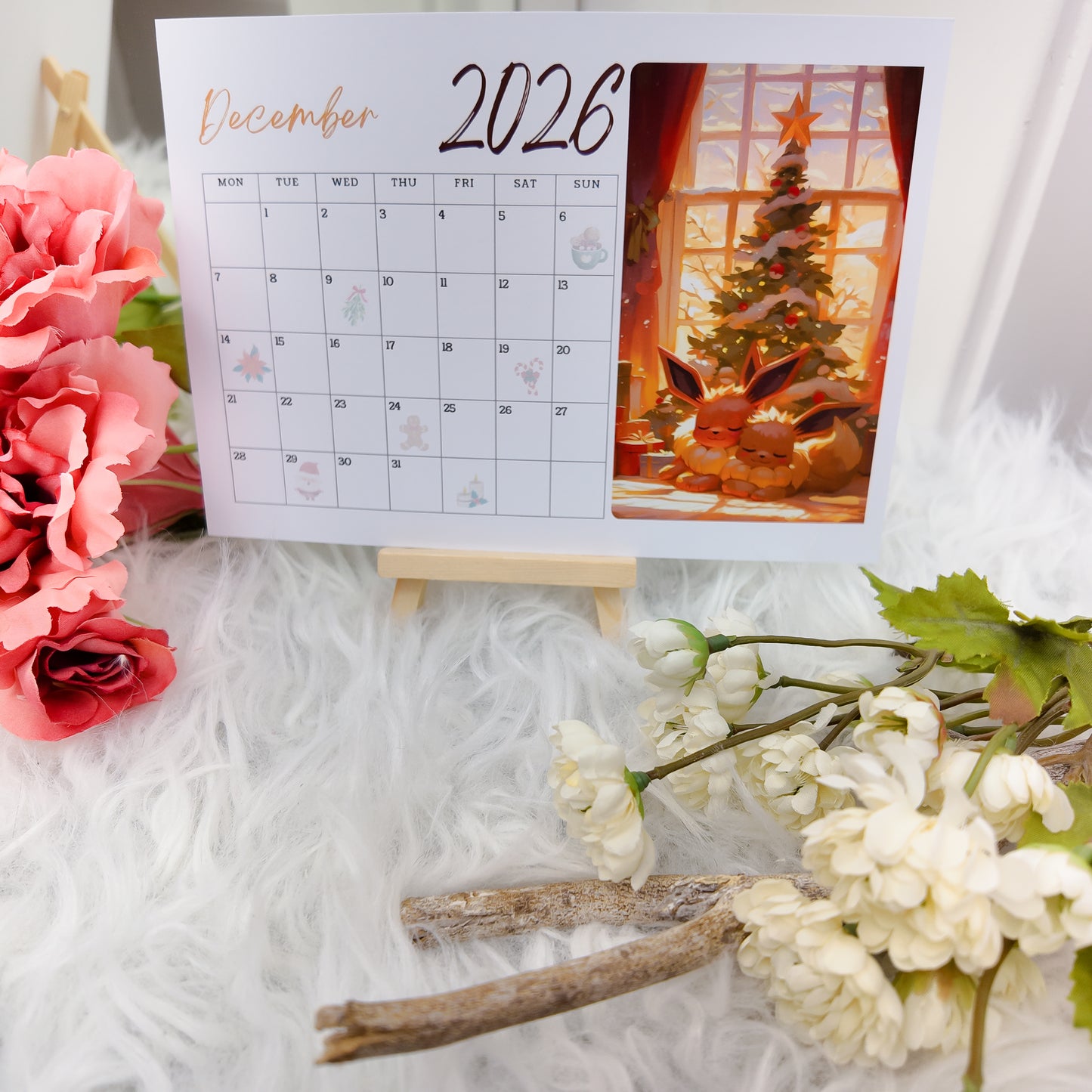 Pokemon Eevee Evolution Desk Calendar