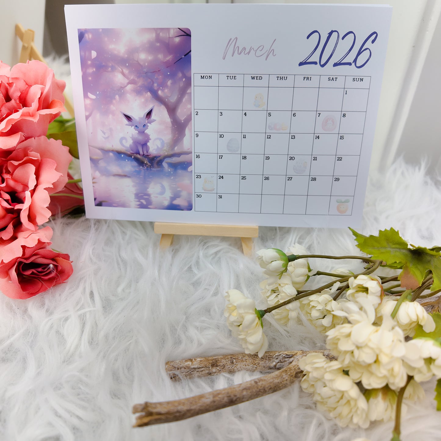 Pokemon Eevee Evolution Desk Calendar