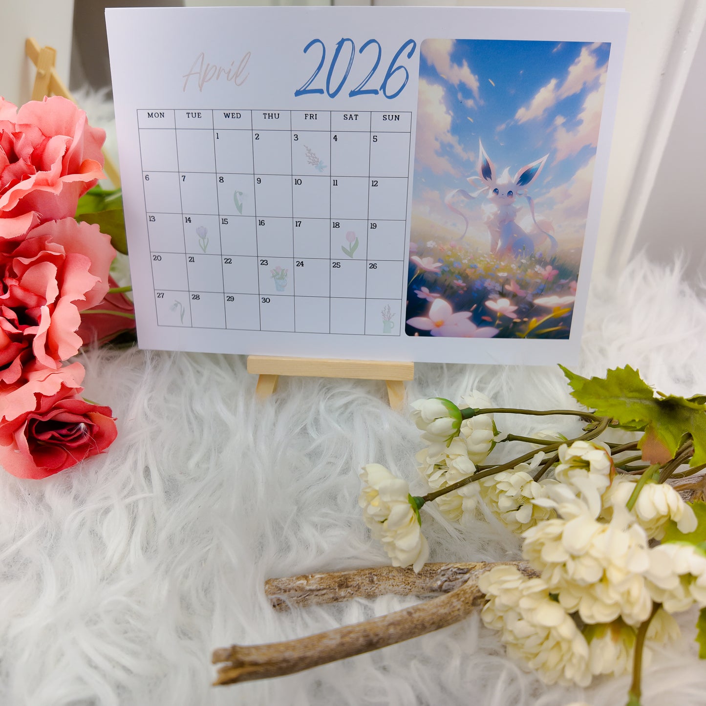 Pokemon Eevee Evolution Desk Calendar