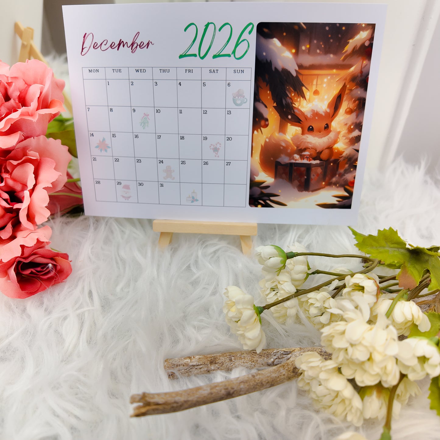 Pokemon Eevee Evolution Desk Calendar