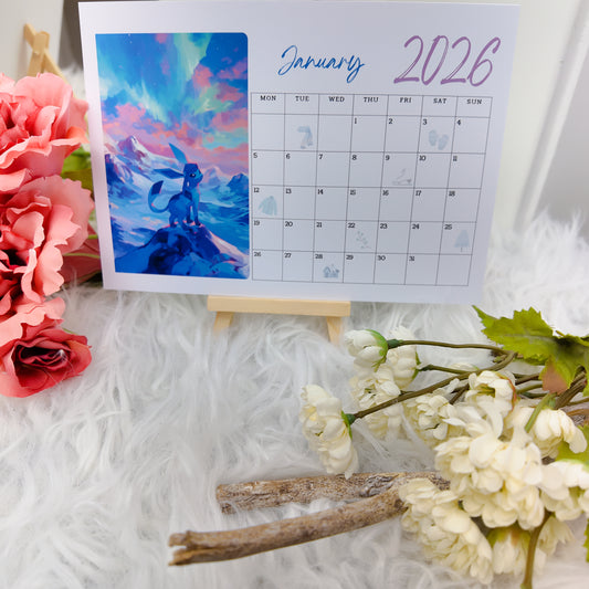 Pokemon Eevee Evolution Desk Calendar