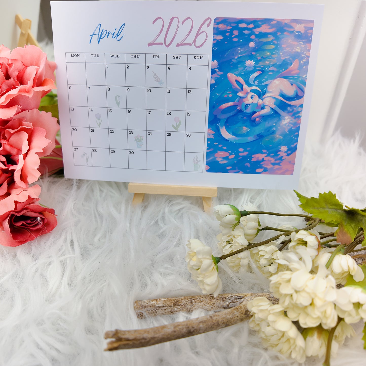 Pokemon Eevee Evolution Desk Calendar