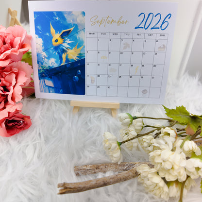 Pokemon Eevee Evolution Desk Calendar