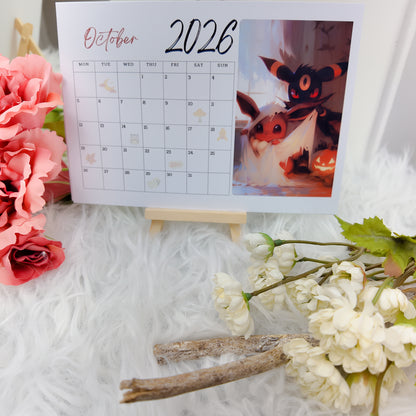 Pokemon Eevee Evolution Desk Calendar