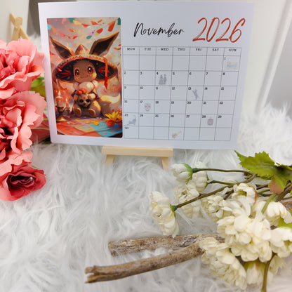 Pokemon Eevee Evolution Desk Calendar