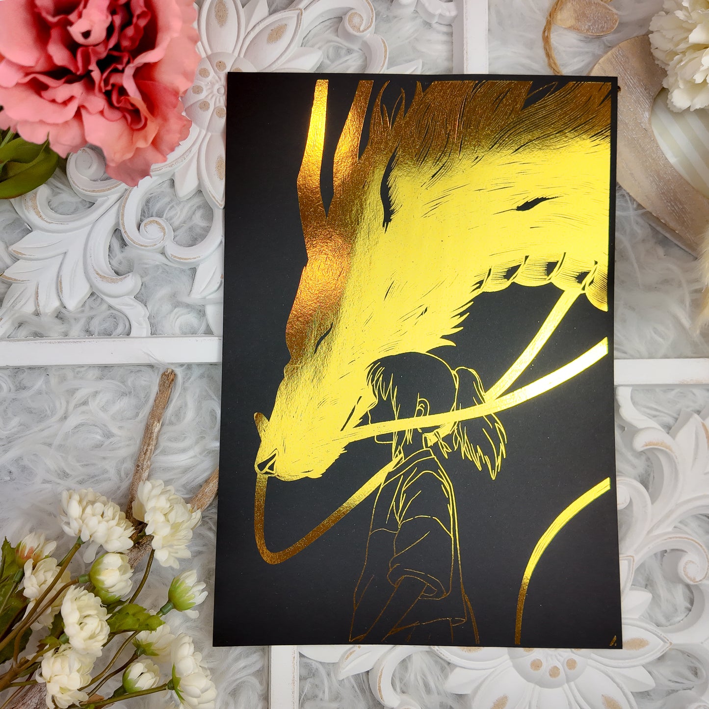 Chihiro & Haku Spirited Away Foil Print