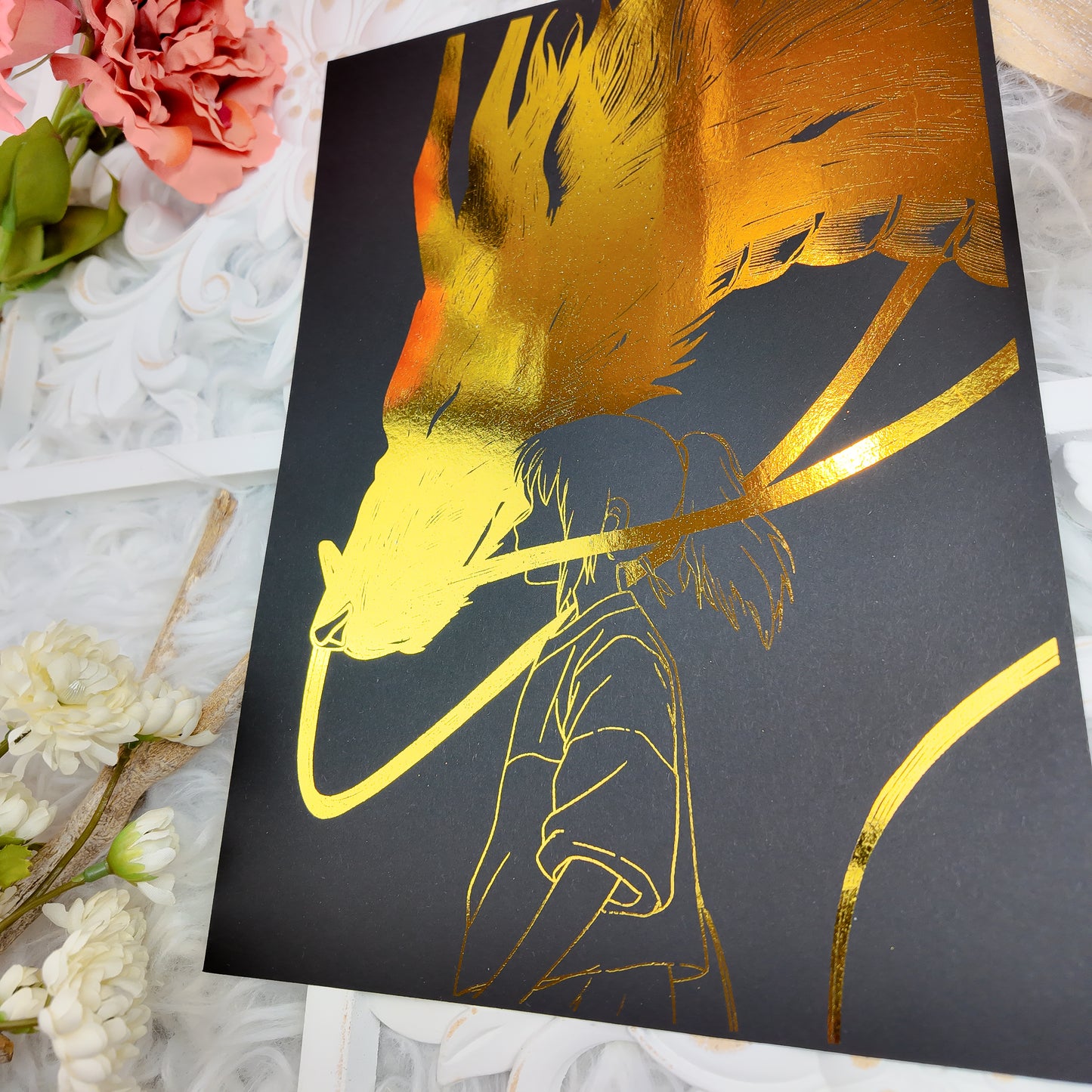 Chihiro & Haku Spirited Away Foil Print