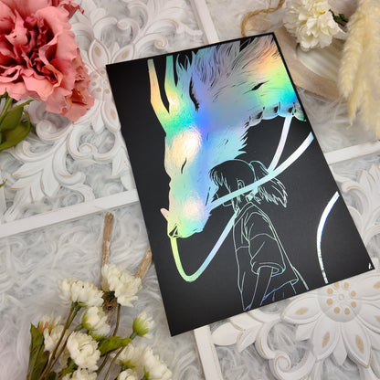 Chihiro & Haku Spirited Away Foil Print