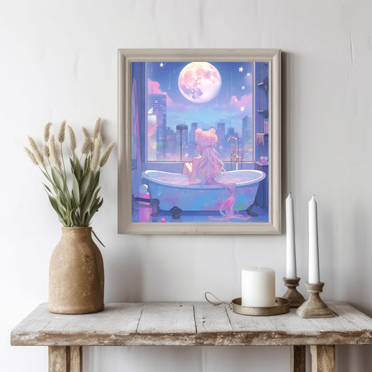 Moon Bath Poster