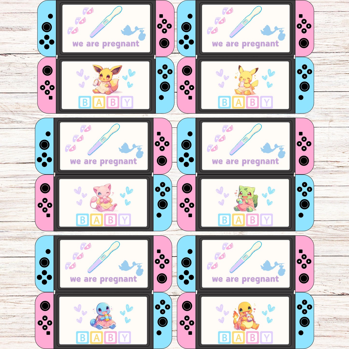 Pokemon pregnancy announcement card