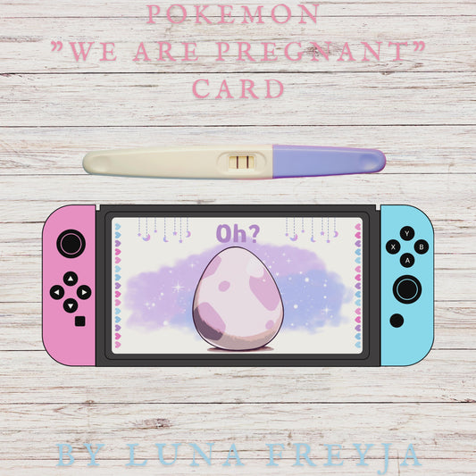 Pokemon pregnancy announcement card